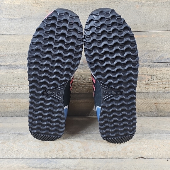 adidas ZX 750 Originals Men's Retro Shoes Black/Wonder Red/Grey - Picture 6 of 11